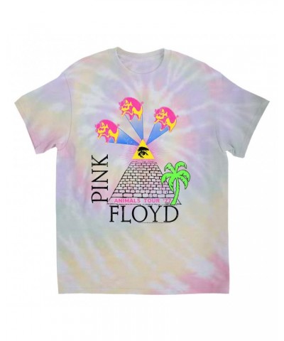 Pink Floyd T-Shirt | Neon Animals Tour '77 Design Tie Dye Shirt $9.97 Shirts