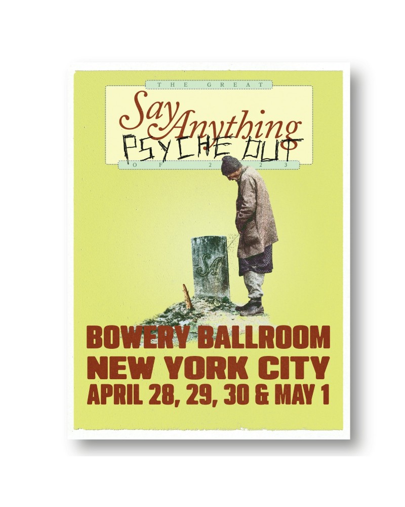 Say Anything 2023 Tour Poster $9.60 Decor