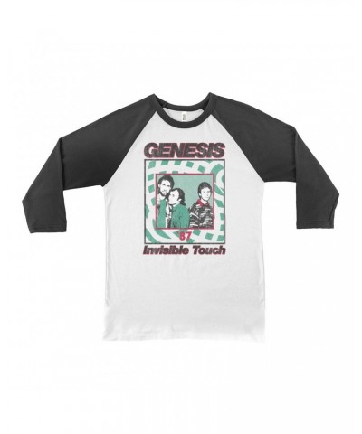 Genesis 3/4 Sleeve Baseball Tee | 1987 Invisible Touch Promo Design Shirt $14.68 Shirts