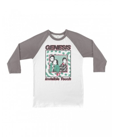 Genesis 3/4 Sleeve Baseball Tee | 1987 Invisible Touch Promo Design Shirt $14.68 Shirts