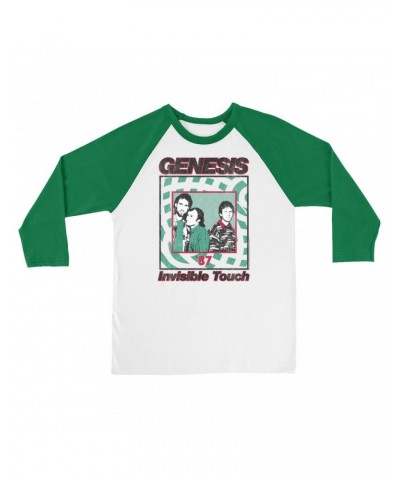 Genesis 3/4 Sleeve Baseball Tee | 1987 Invisible Touch Promo Design Shirt $14.68 Shirts