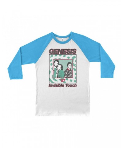 Genesis 3/4 Sleeve Baseball Tee | 1987 Invisible Touch Promo Design Shirt $14.68 Shirts