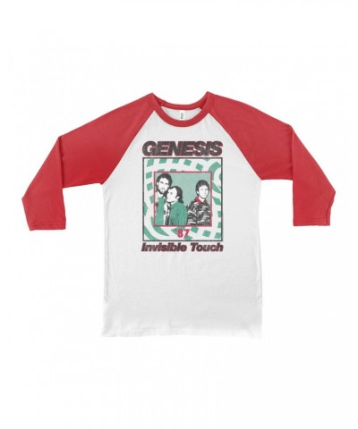 Genesis 3/4 Sleeve Baseball Tee | 1987 Invisible Touch Promo Design Shirt $14.68 Shirts