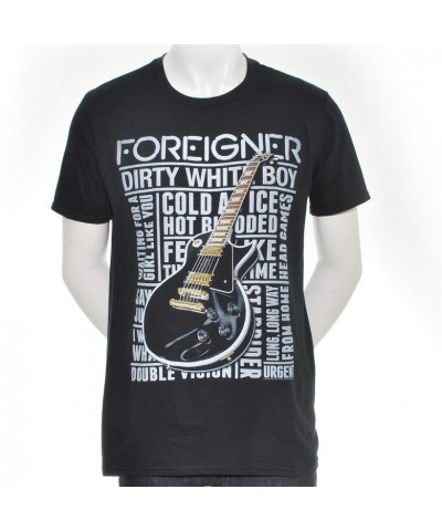 Foreigner Song Title Guitar T-Shirt $8.05 Shirts