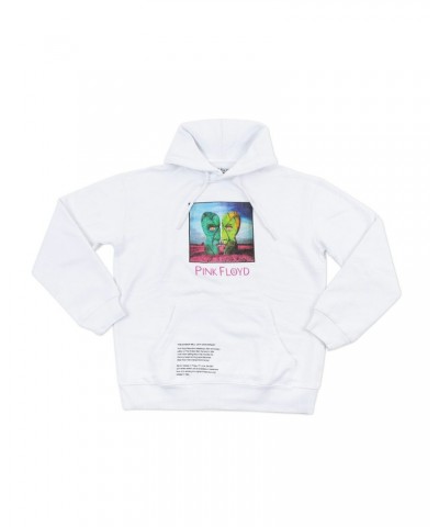 Pink Floyd Division Bell Stone Heads Album Text White Hoodie $13.50 Sweatshirts