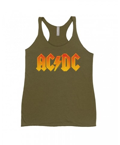 AC/DC Bold Colored Racerback Tank | Orange Yellow Gradient Logo Shirt $9.26 Shirts