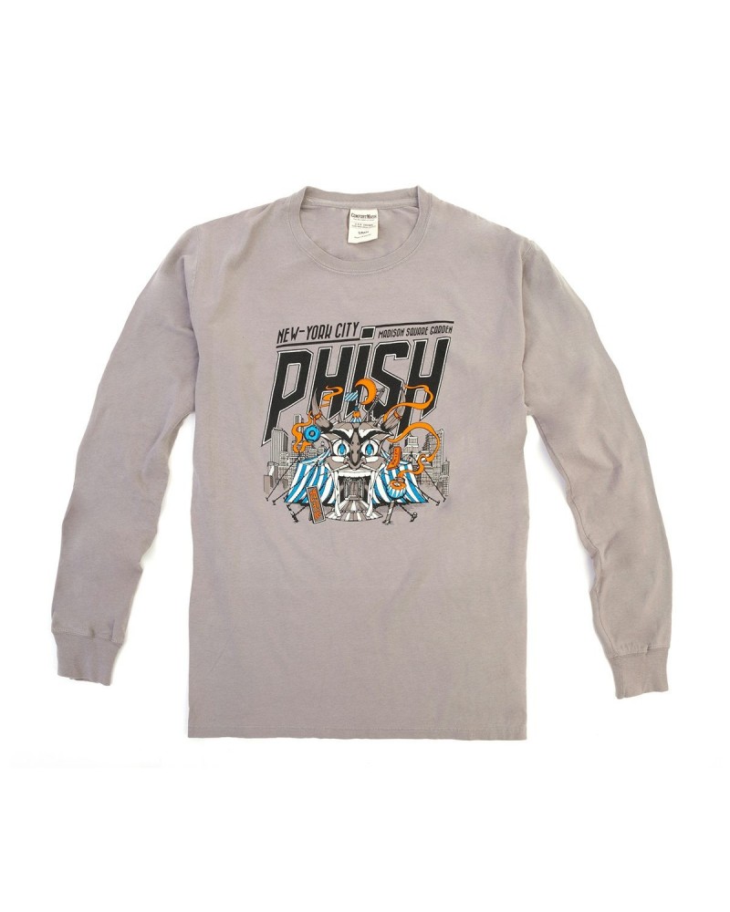 Phish Behind The Curtain NYE 2019 Long Sleeve Tee on Cement Grey $12.40 Shirts