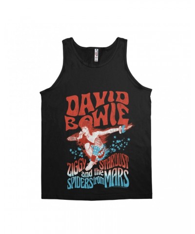 David Bowie Unisex Tank Top | Red White Blue Ziggy Stardust And The Spiders From Mars Shirt $11.23 Shirts