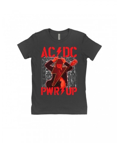 AC/DC Ladies' Boyfriend T-Shirt | PWR Up Album Art With Angus Young Shirt $10.48 Shirts