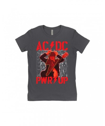 AC/DC Ladies' Boyfriend T-Shirt | PWR Up Album Art With Angus Young Shirt $10.48 Shirts