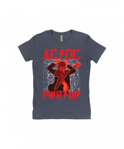 AC/DC Ladies' Boyfriend T-Shirt | PWR Up Album Art With Angus Young Shirt $10.48 Shirts