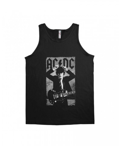 AC/DC Unisex Tank Top | Angus Young Distress Photo Design Shirt $8.48 Shirts