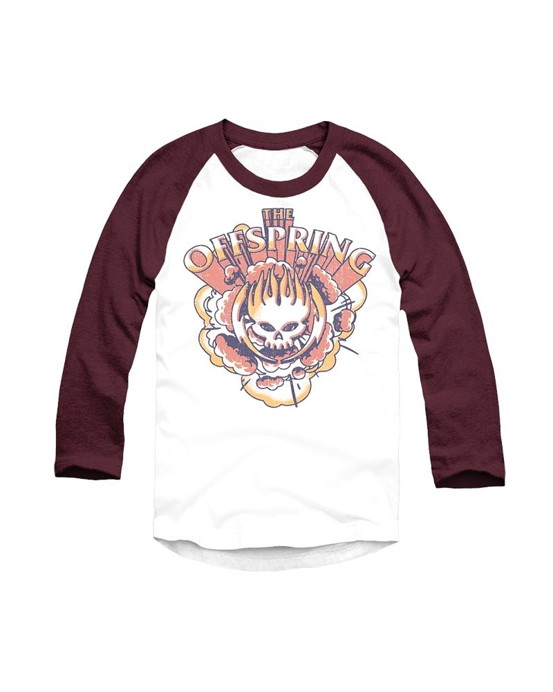 The Offspring Maroon Cloud Burst Raglan $14.35 Shirts