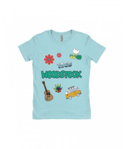 Woodstock Ladies' Boyfriend T-Shirt | Patches Design Shirt $8.98 Shirts