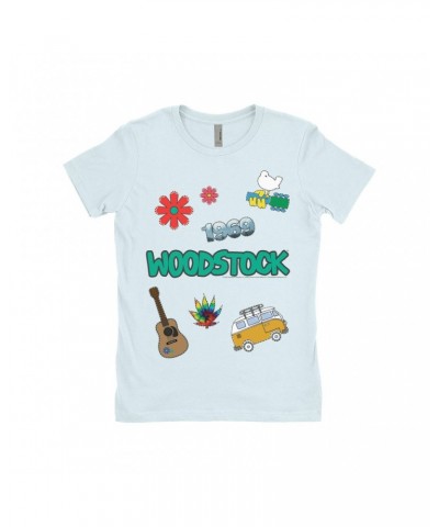 Woodstock Ladies' Boyfriend T-Shirt | Patches Design Shirt $8.98 Shirts