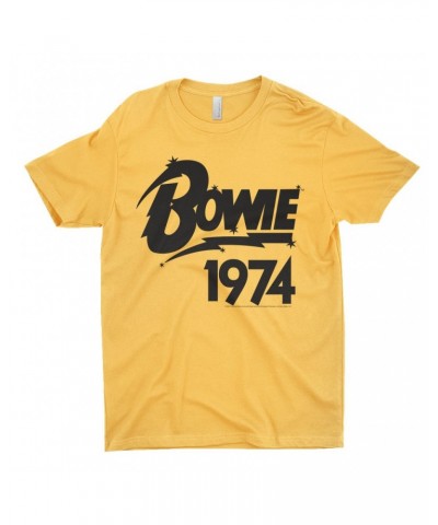 David Bowie T-Shirt | Bowie 1974 Logo Shirt $9.23 Shirts