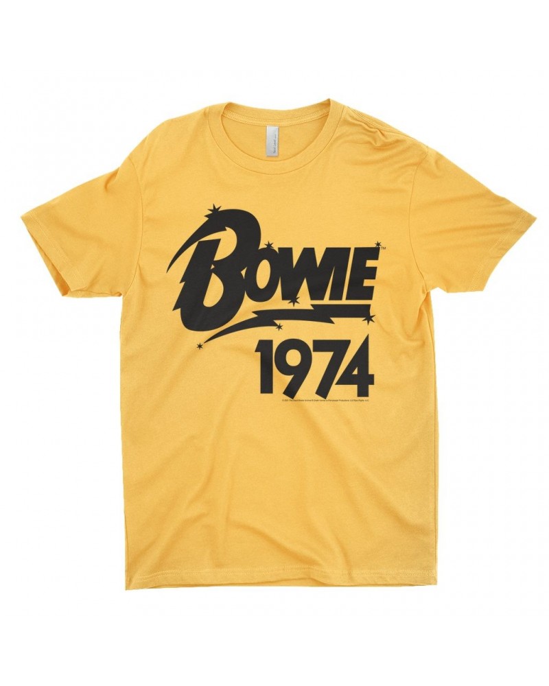 David Bowie T-Shirt | Bowie 1974 Logo Shirt $9.23 Shirts