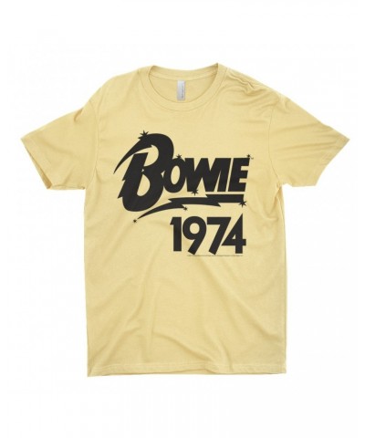 David Bowie T-Shirt | Bowie 1974 Logo Shirt $9.23 Shirts