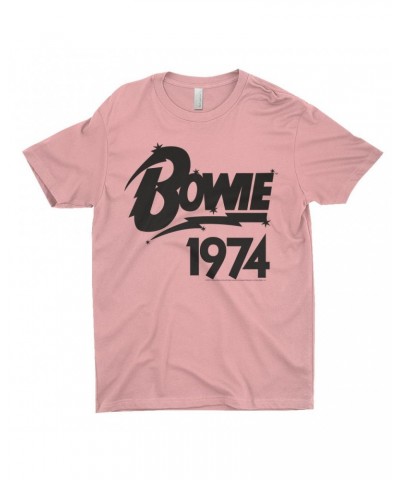 David Bowie T-Shirt | Bowie 1974 Logo Shirt $9.23 Shirts