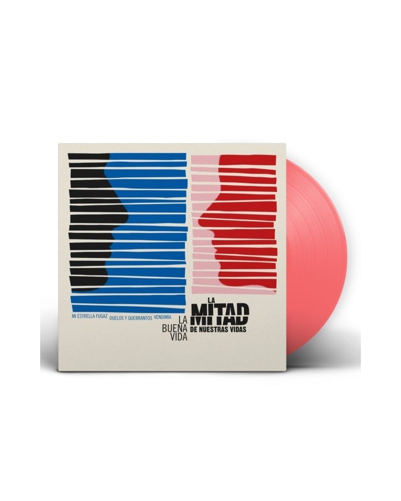 La Buena Vida LP Vinyl Record - La Mitad De Nuestras Vidas (Pink Vinyl) $19.24 Vinyl