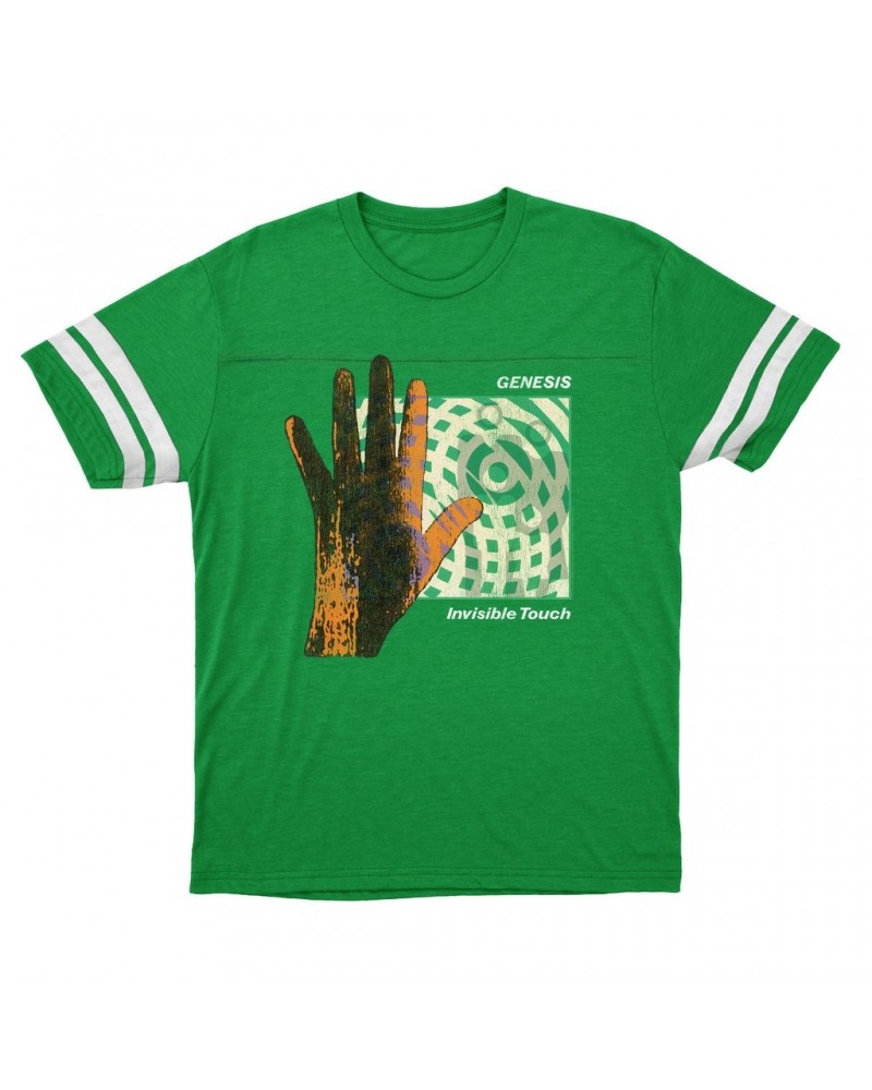 Genesis T-Shirt | Reverse Colored Invisible Touch Album Cover Design Football Shirt $11.86 Shirts