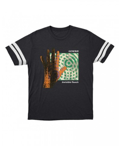 Genesis T-Shirt | Reverse Colored Invisible Touch Album Cover Design Football Shirt $11.86 Shirts