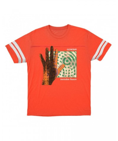 Genesis T-Shirt | Reverse Colored Invisible Touch Album Cover Design Football Shirt $11.86 Shirts