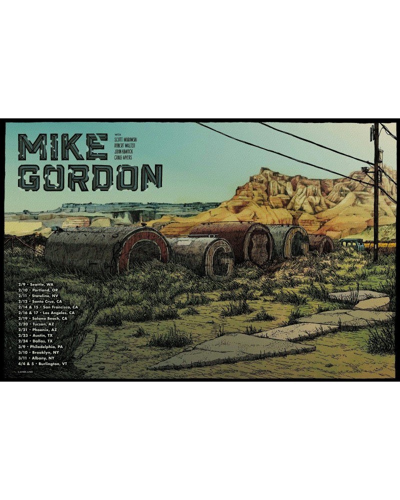 Phish Mike Gordon Winter 2018 Tour Poster $11.00 Decor