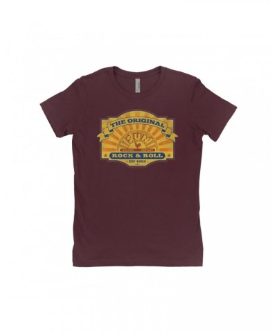 Sun Records Ladies' Boyfriend T-Shirt | The Original Est. 1952 Distressed Shirt $11.23 Shirts