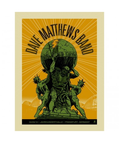 Dave Matthews Band Frankfurt Germany 03/04/10 Show Poster $22.50 Decor