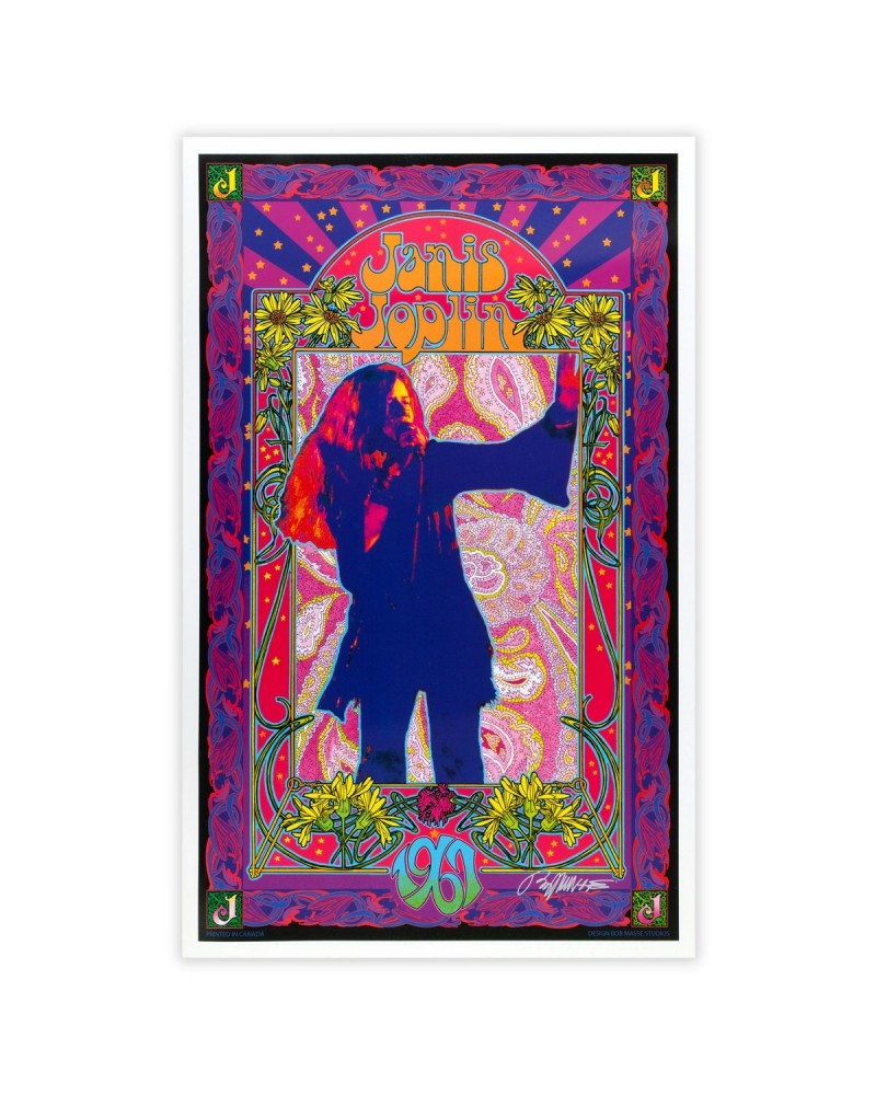 Janis Joplin 1967 Signed Bob Masse Poster $15.75 Decor