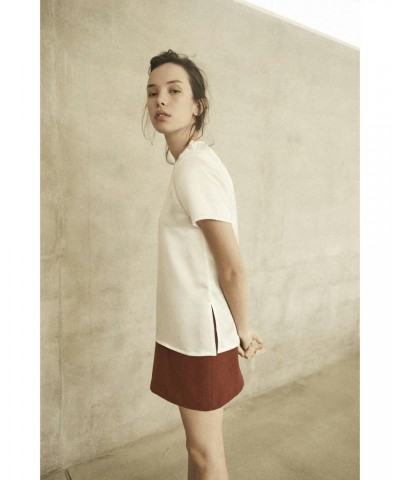 Annie Hamilton CLASSIC TEE // IVORY SATIN - size 6 $27.29 Shirts