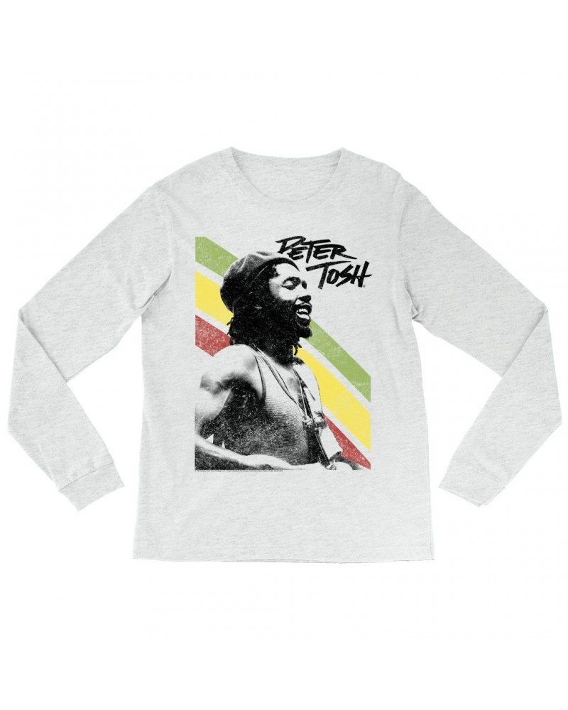 Peter Tosh Long Sleeve Shirt | Traditional Rasta Stripes Shirt $9.28 Shirts