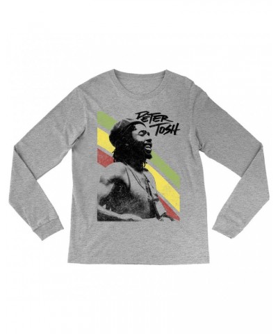 Peter Tosh Long Sleeve Shirt | Traditional Rasta Stripes Shirt $9.28 Shirts