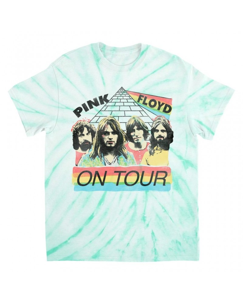 Pink Floyd T-Shirt | 1980 Live In Concert Colorful Design Distressed Tie Dye Shirt $9.43 Shirts