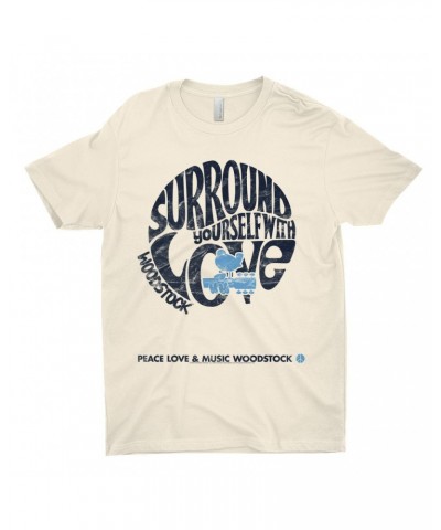 Woodstock T-Shirt | Surround Yourself With Love Distressed Shirt $10.23 Shirts