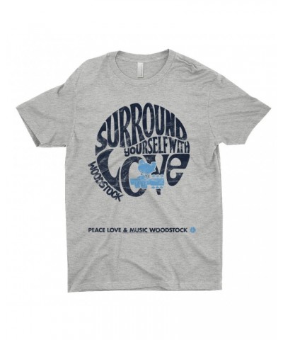 Woodstock T-Shirt | Surround Yourself With Love Distressed Shirt $10.23 Shirts