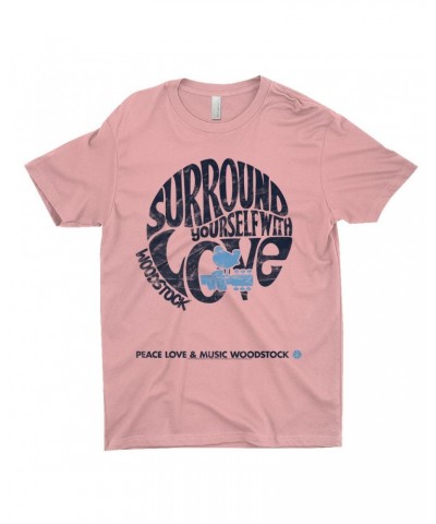 Woodstock T-Shirt | Surround Yourself With Love Distressed Shirt $10.23 Shirts