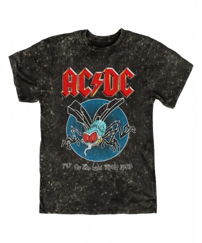 AC/DC T-shirt | 1985 Fly On The Wall Tour Mineral Wash Shirt $14.38 Shirts