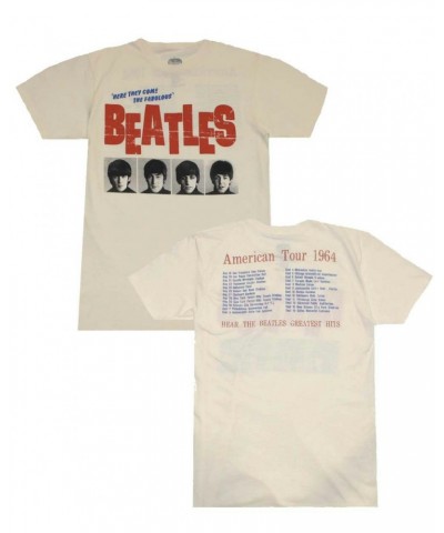 The Beatles T Shirt | Beatles American Tour 64 Cream T-Shirt $6.18 Shirts