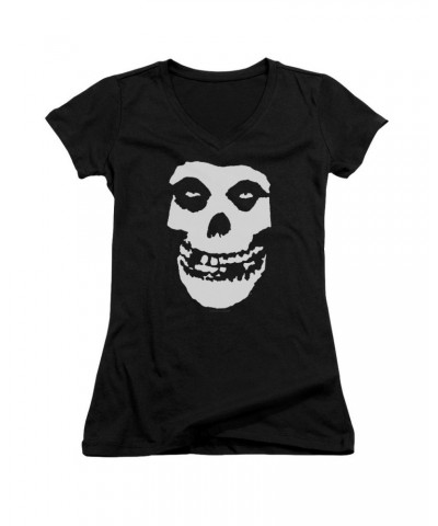 Misfits Junior's V-Neck Shirt | FIEND SKULL Junior's Tee $6.60 Shirts