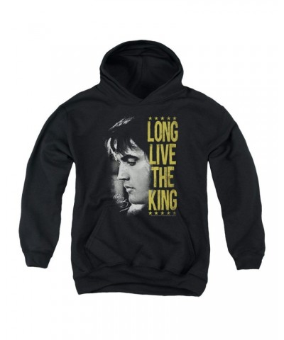 Elvis Presley Youth Hoodie | LONG LIVE THE KING Pull-Over Sweatshirt $11.02 Sweatshirts