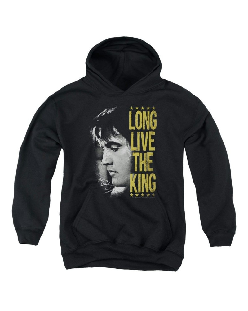 Elvis Presley Youth Hoodie | LONG LIVE THE KING Pull-Over Sweatshirt $11.02 Sweatshirts