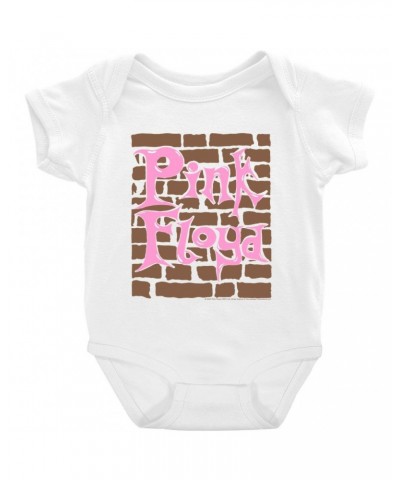 Pink Floyd Baby Short Sleeve Bodysuit | Retro The Wall Bodysuit $7.18 Kids