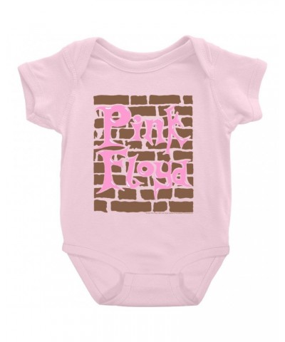 Pink Floyd Baby Short Sleeve Bodysuit | Retro The Wall Bodysuit $7.18 Kids