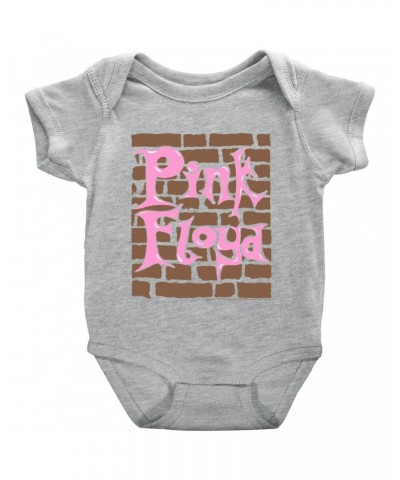 Pink Floyd Baby Short Sleeve Bodysuit | Retro The Wall Bodysuit $7.18 Kids