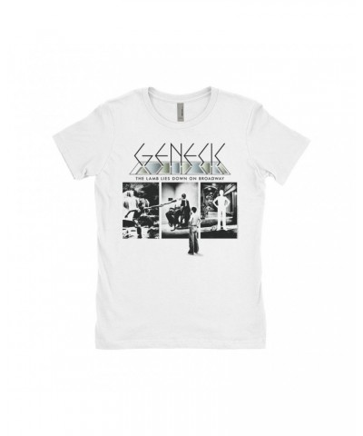 Genesis Ladies' Boyfriend T-Shirt | The Lamb Lies Down On Broadway Poster Shirt $12.48 Shirts