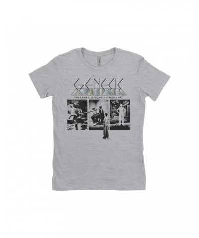 Genesis Ladies' Boyfriend T-Shirt | The Lamb Lies Down On Broadway Poster Shirt $12.48 Shirts