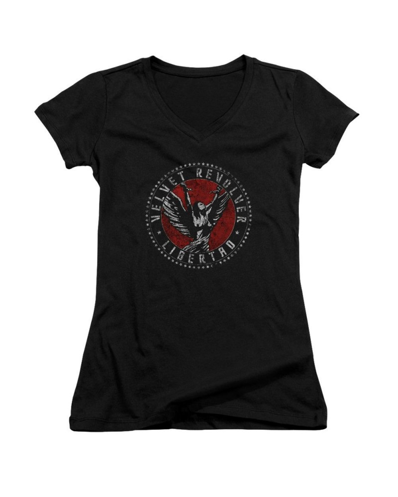 Velvet Revolver Junior's V-Neck Shirt | CIRCLE LOGO Junior's Tee $9.80 Shirts