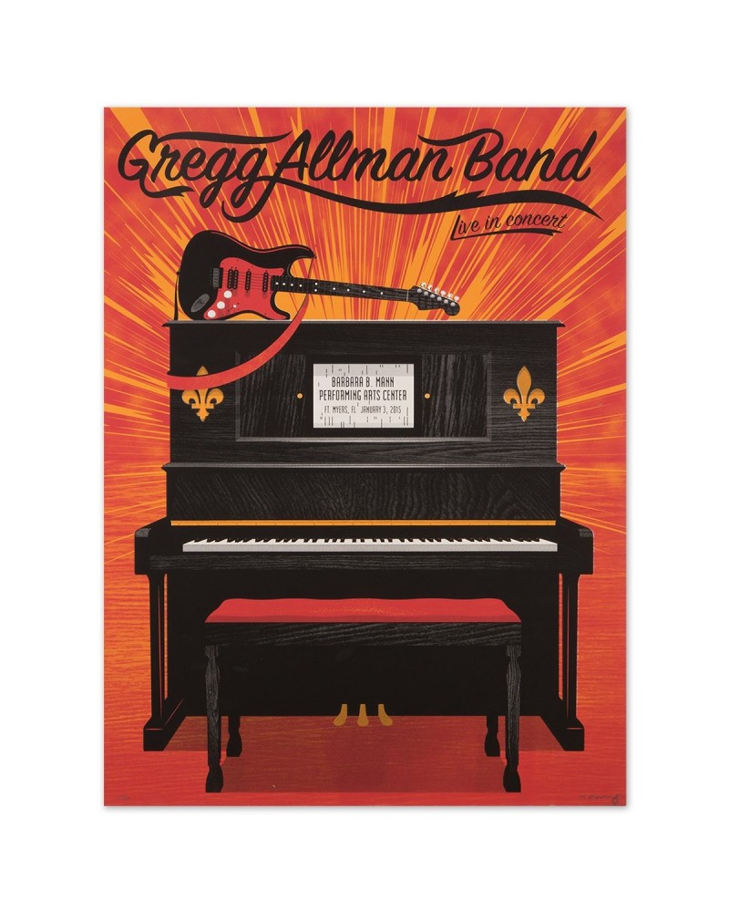 Gregg Allman Ft. Myers Event Poster $4.40 Decor